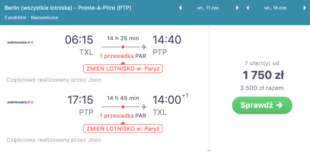 zarezerwuj loty na karaiby