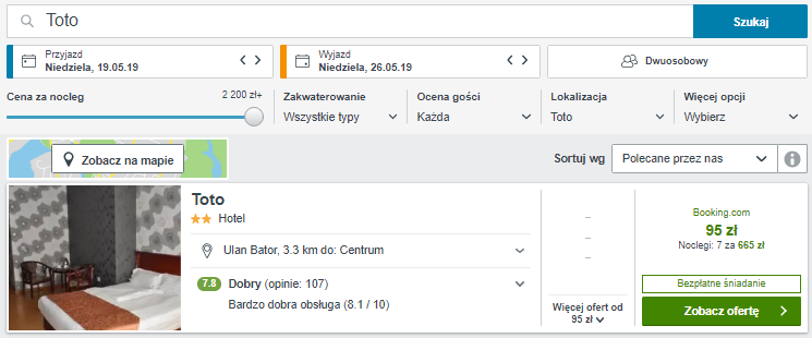 Rezerwacja obiektu