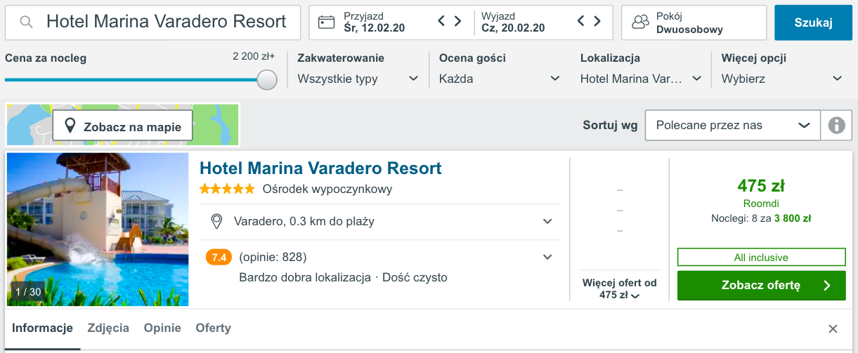 zarezerwuj hotel na varadero