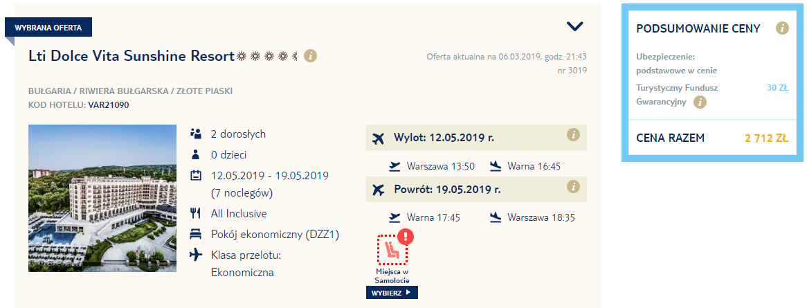 rezerwacja wczasów