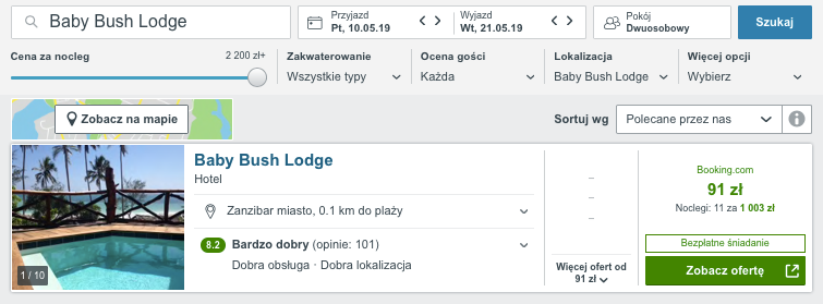 noclegi na zanzibarze