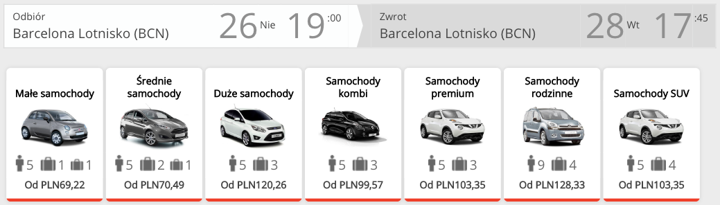 zarezerwuj auto w barcelonie