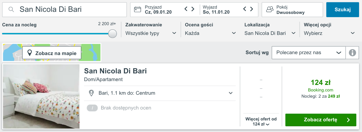 zarezerwuj htelw bari