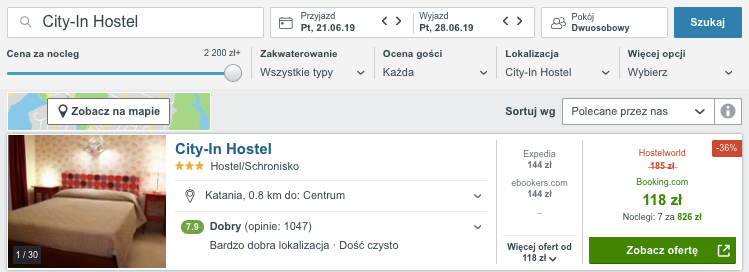 spanie katania