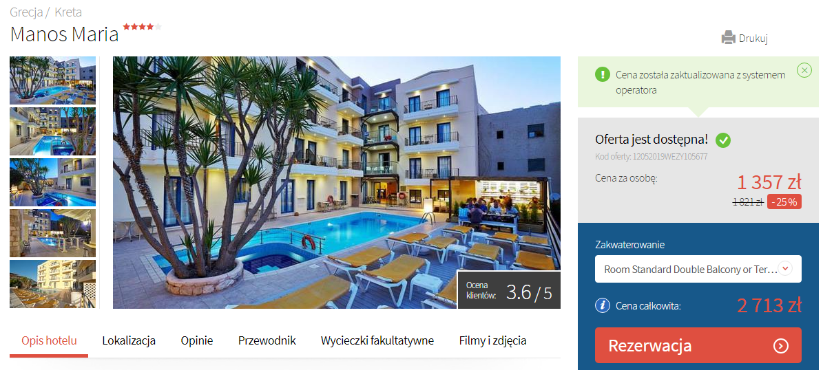 Kreta rezerwacja