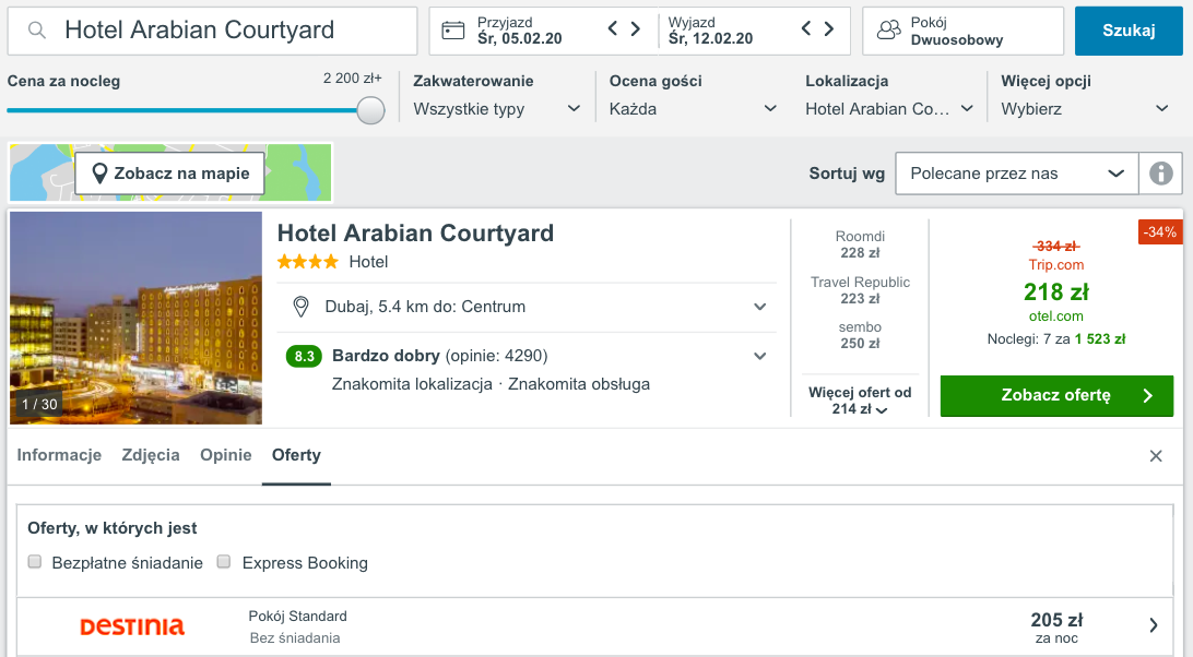 zarezerwuj hotel w dubaju