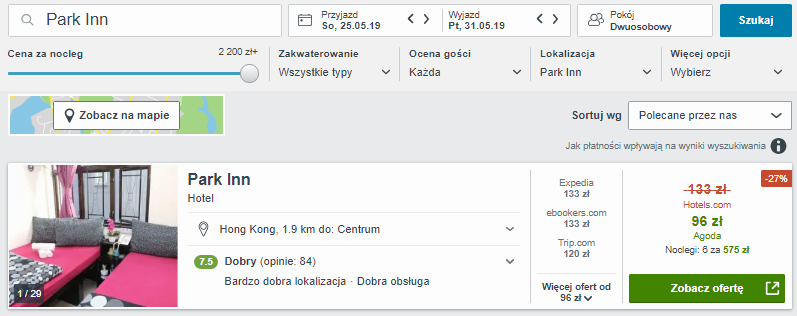 Rezerwacja hotelu