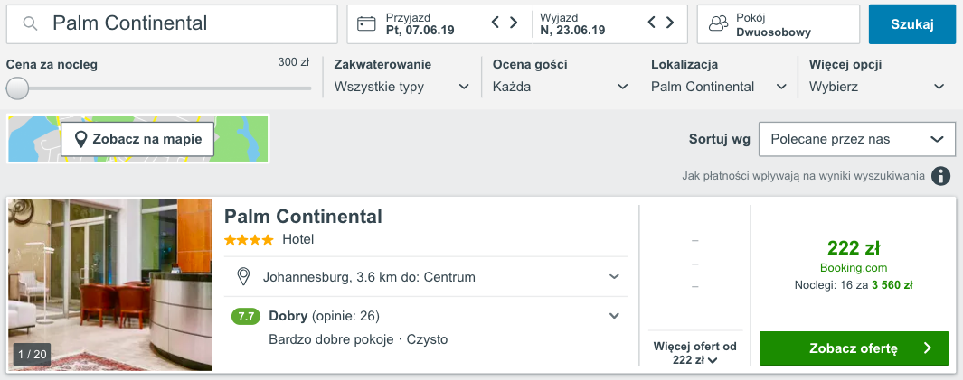 zarezerwuj hotel w rpa