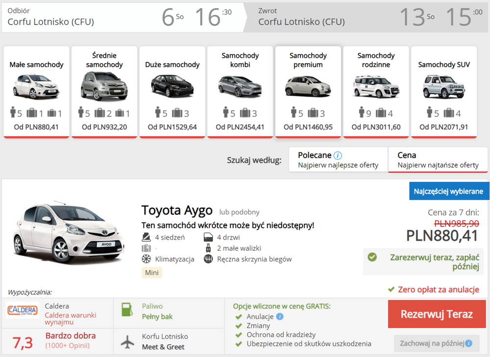 auto na korfu