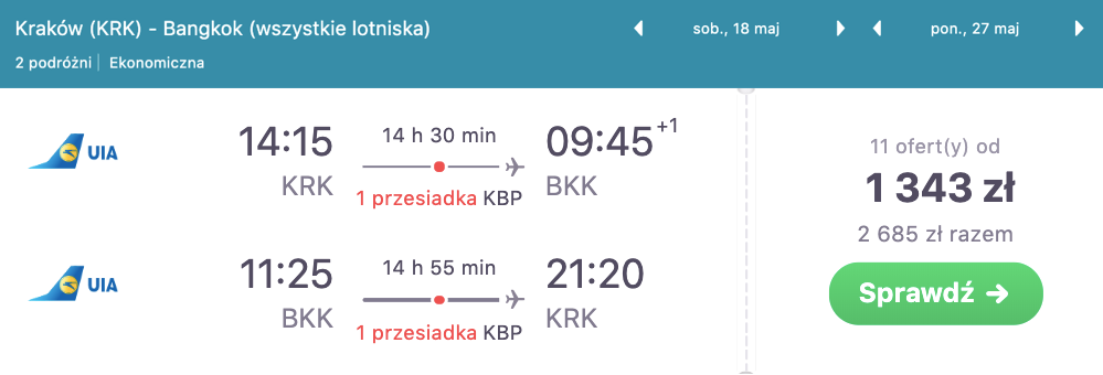 zarezerwuj loty do bangkoku