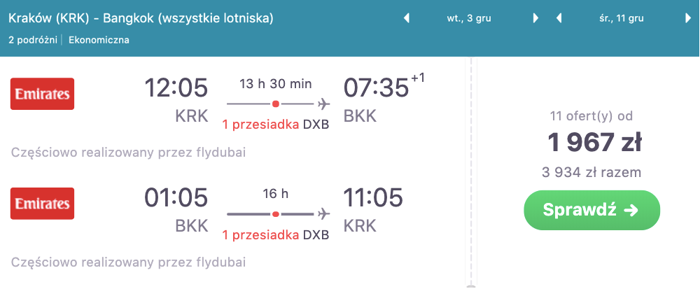 zarezerwuj loty do bangkoku