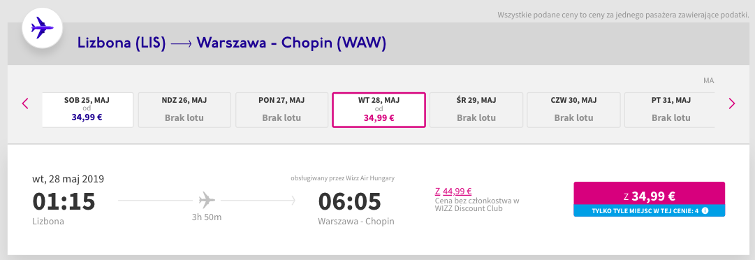 zarezerwuj loty do wwa