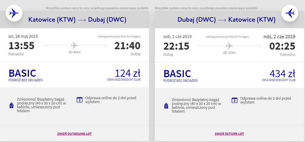 dubaj loty