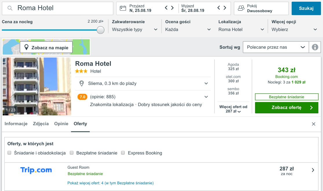 zarezerwuj hotel na malcie