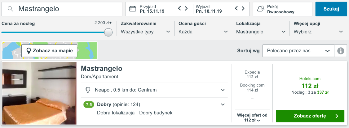 zarezerwuj hotel w neapolu