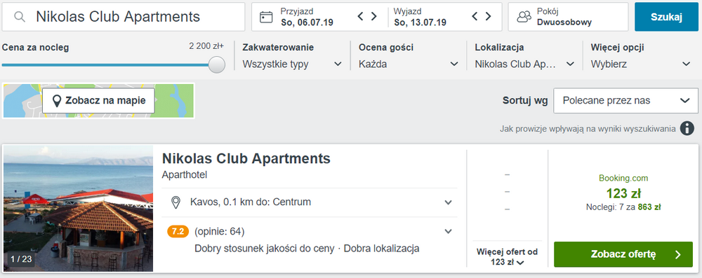 noclegi na korfu