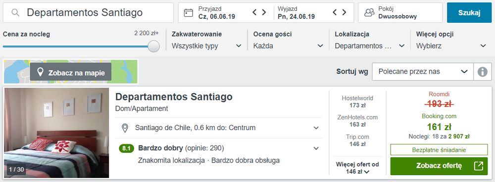 chile noclegi