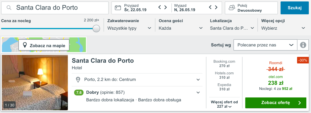 zarezerwuj hotel w porto