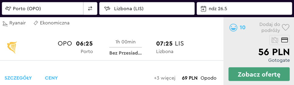 zarezerwuj loty do lizbony