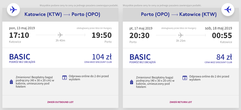 loty na maj porto