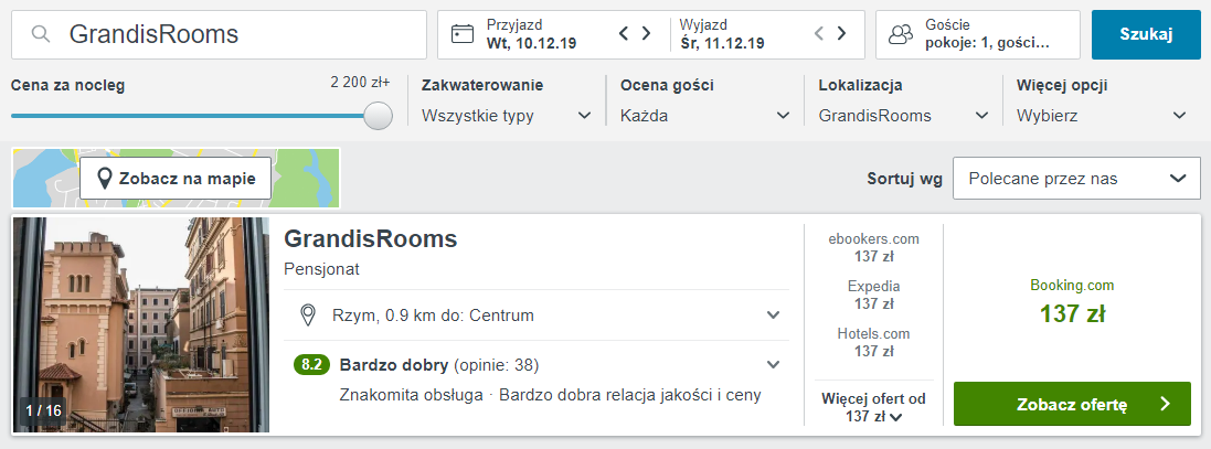 Rzym nocleg