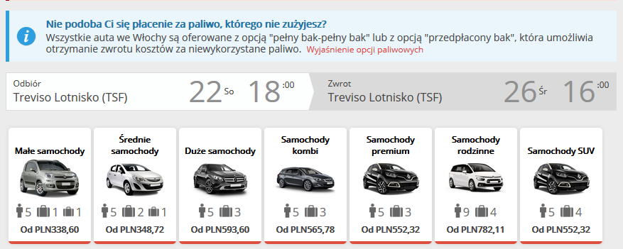 Wenecja auto