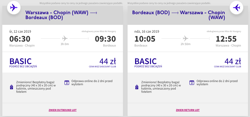 zarezerwuj loty do bordeaux