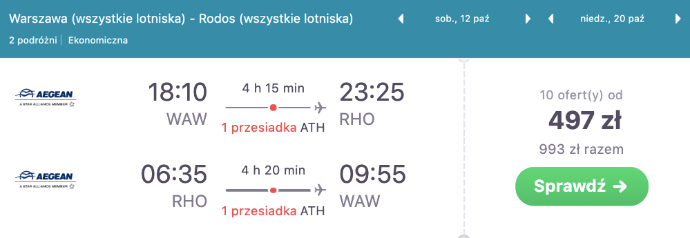 zarezerwuj loty na rodos