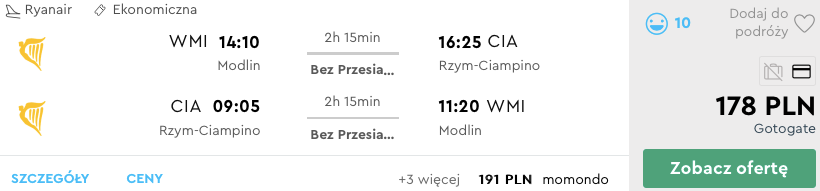 wakacje rzym loty