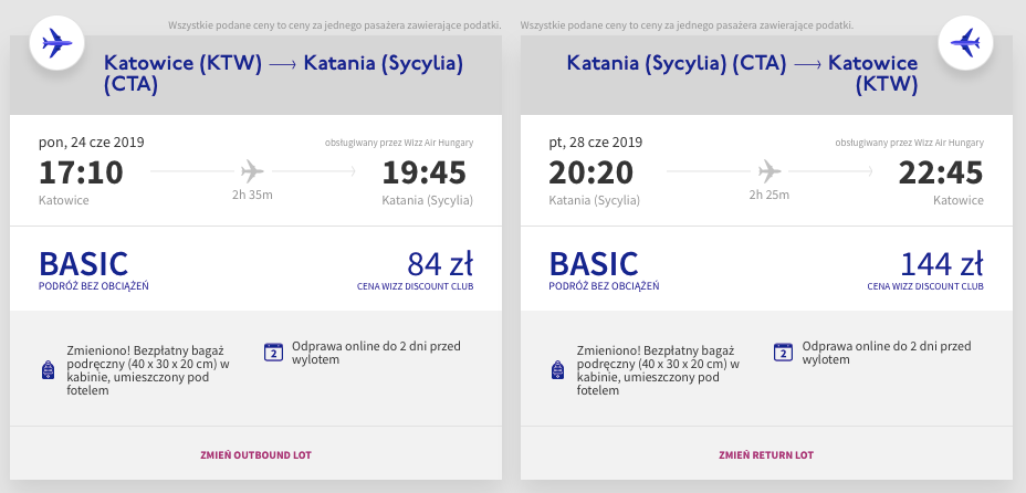 loty na wakacje sycylia