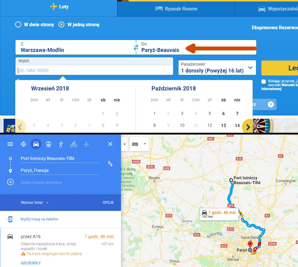 Ryanair Paryż