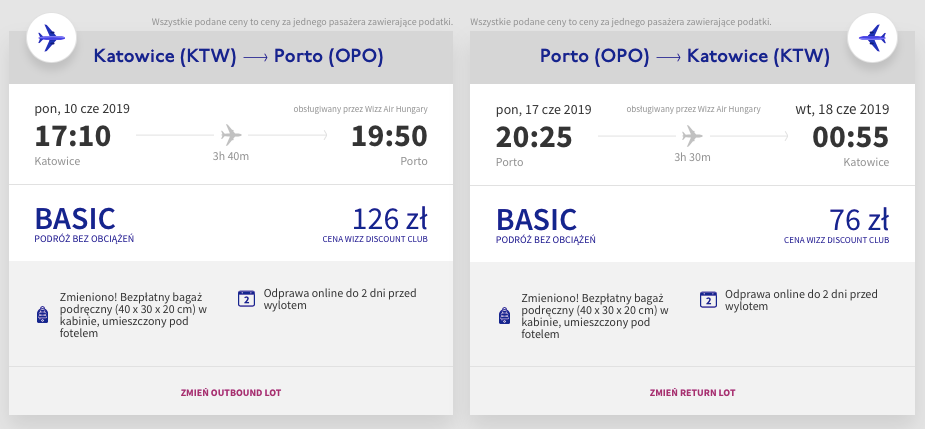 porto tanie bilety