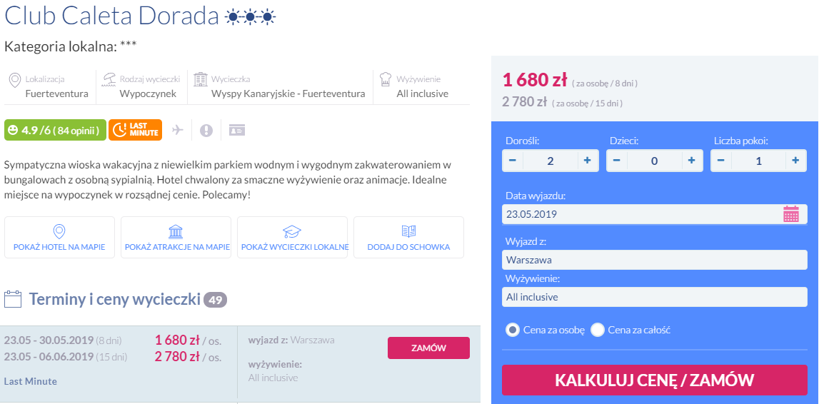 rezerwacja wczasów
