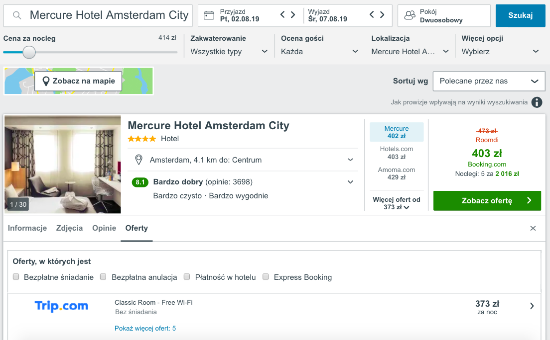 zarezerwuj hotel w amsterdamie