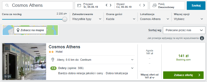 Rezerwacja hotelu