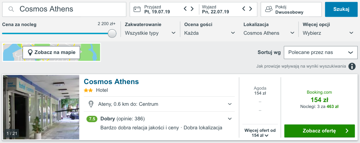 zarezerwuj hotel w atenach
