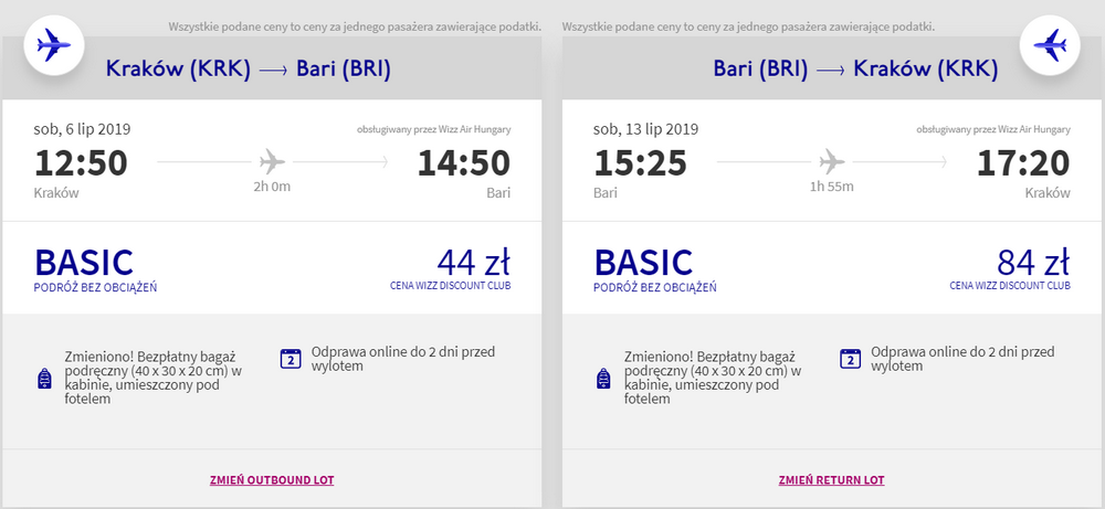 bari na wakacje