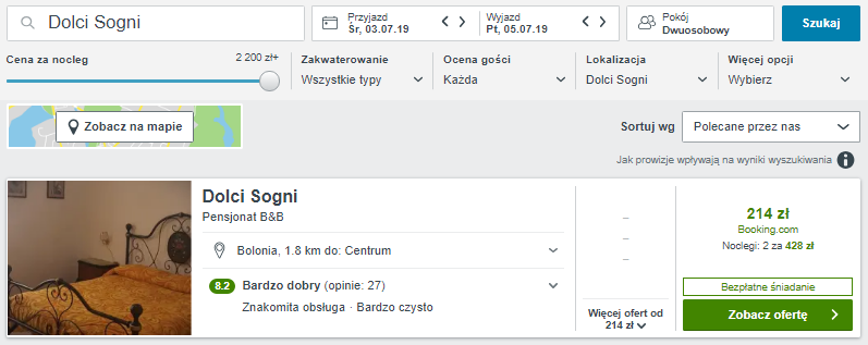 Rezerwacja obiektu