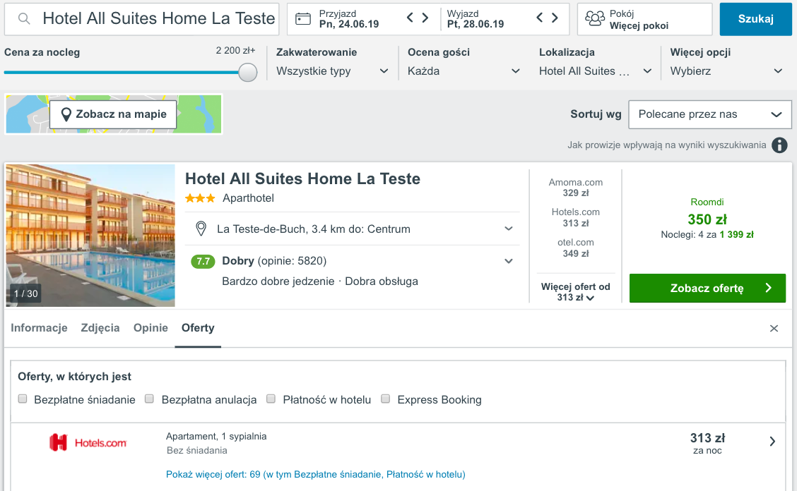 zarezerwuj hotel w bordo