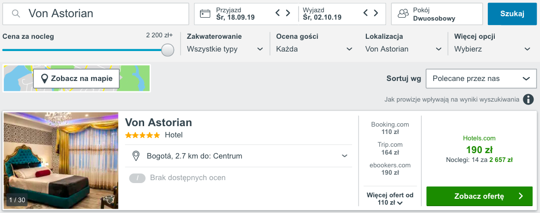 zarezerwuj nocleg w bogocie