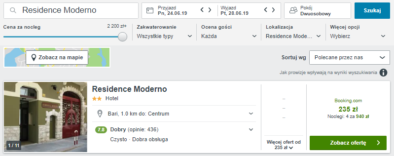 Rezerwacja hotelu
