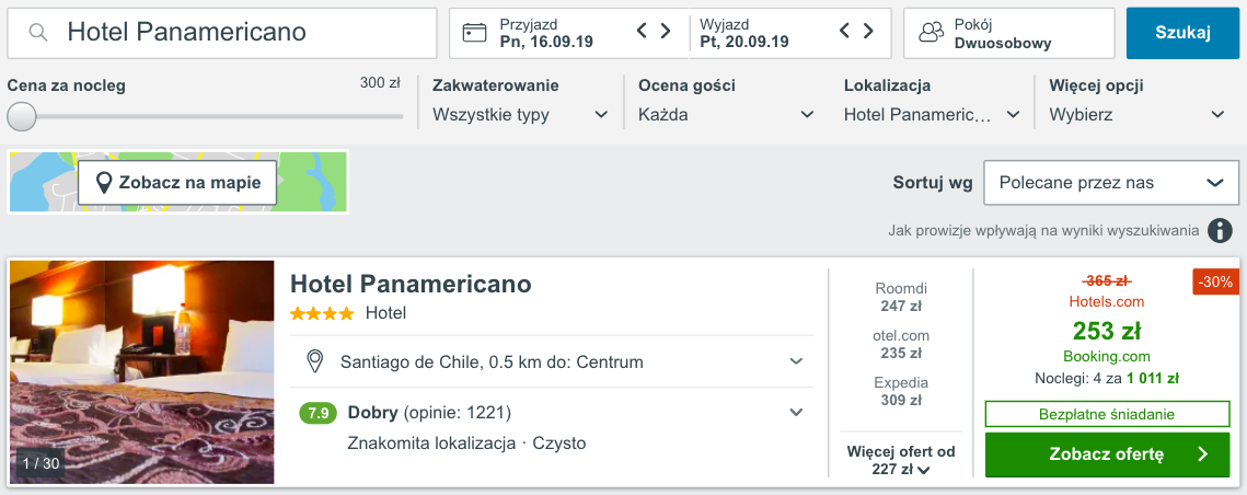 zarezerwuj hotel w chile