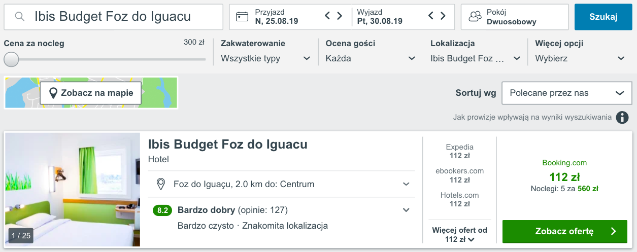 zarezerwuj hotel w iguazu