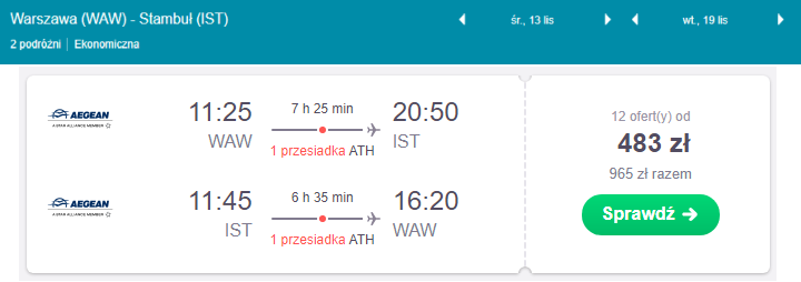 Stambuł loty