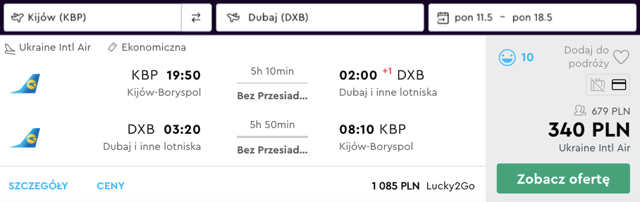 zarezerwuj loty do Dubaju
