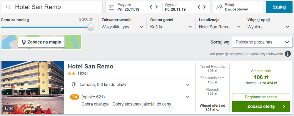 noclegi na larnace