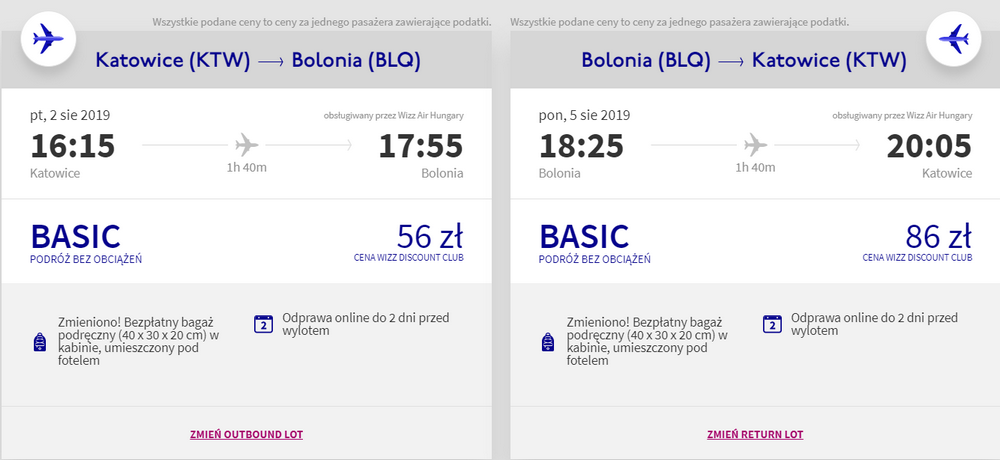 bolonia loty