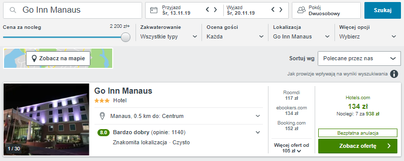 Rezerwacja hotelu