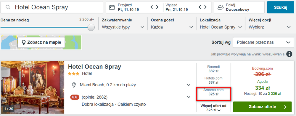 miami spanie