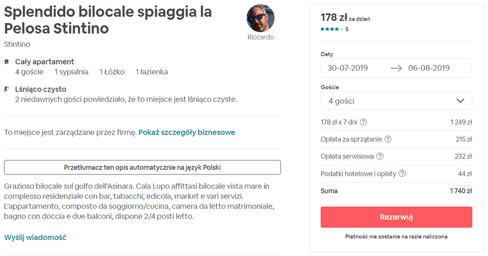 sardynia noclegi